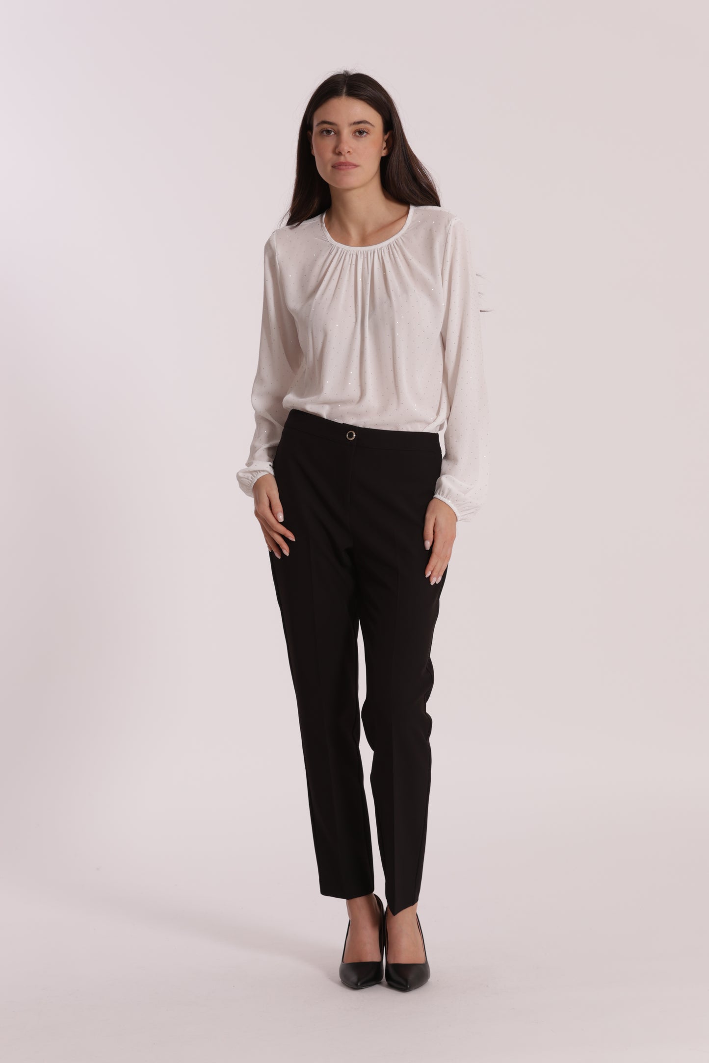 PANTALONE SIGARETTA IN TESSUTO TECNICO