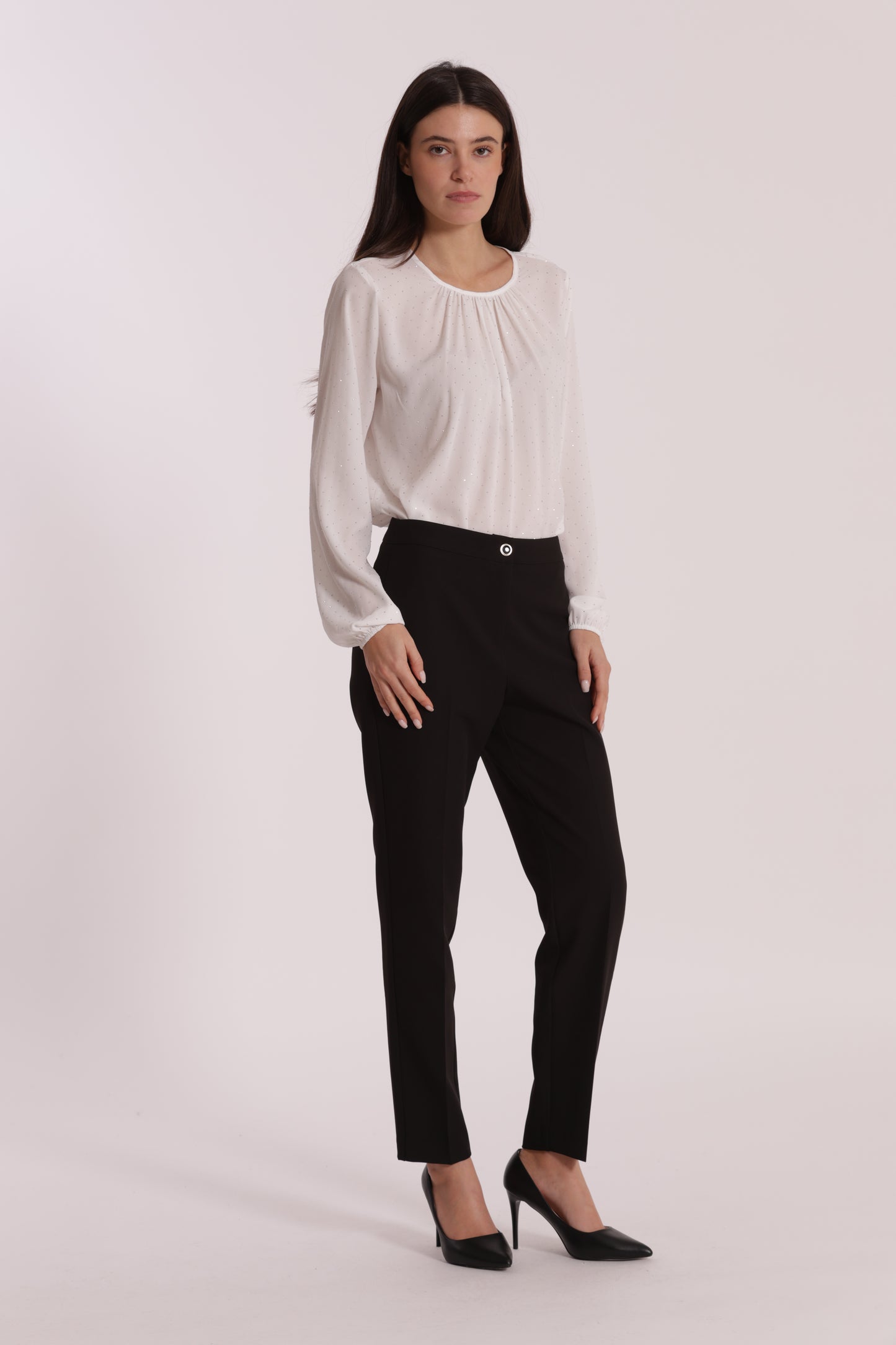 PANTALONE SIGARETTA IN TESSUTO TECNICO