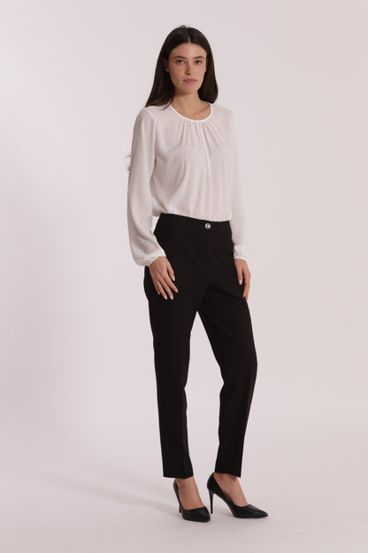 PANTALONE SIGARETTA IN TESSUTO TECNICO