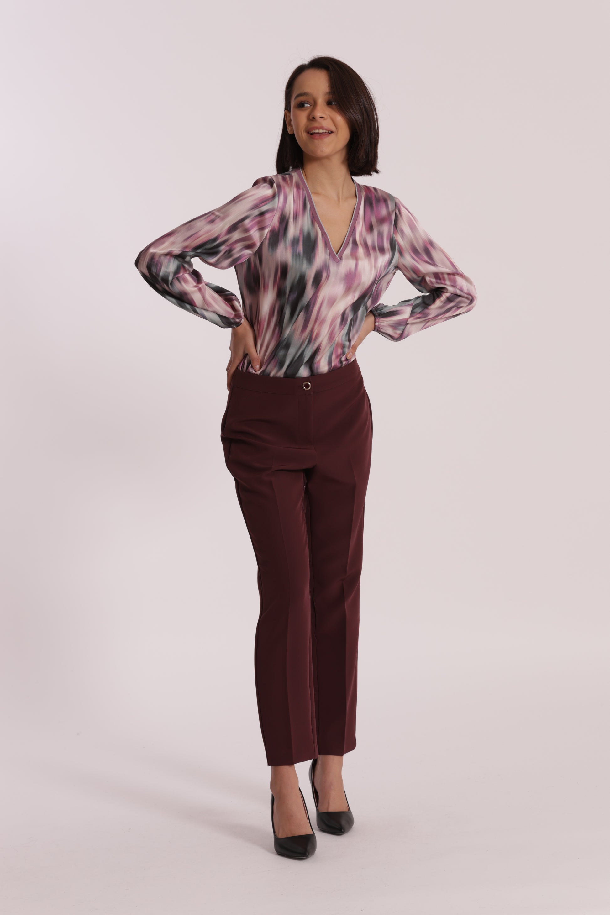 PANTALONE SIGARETTA IN TESSUTO TECNICO