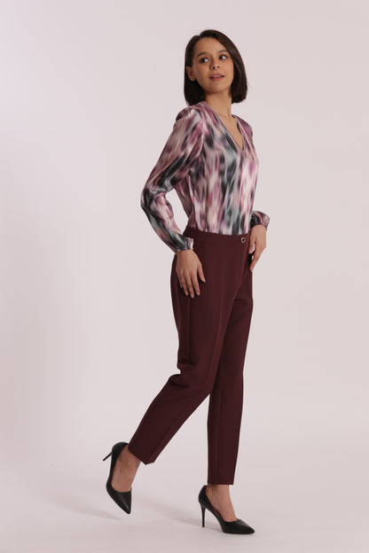PANTALONE SIGARETTA IN TESSUTO TECNICO