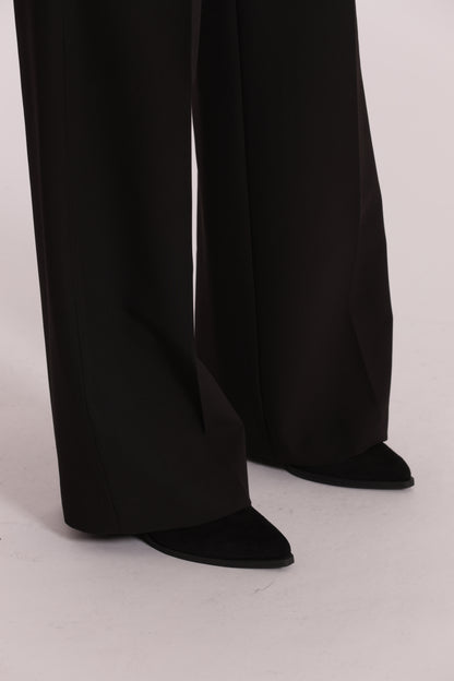 PANTALONE PALAZZO CON ELASTICO DIETRO IN TESSUTO TECNICO