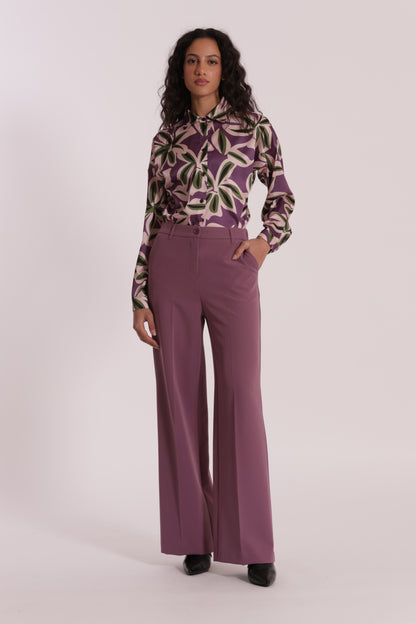PANTALONE PALAZZO CON ELASTICO DIETRO IN TESSUTO TECNICO