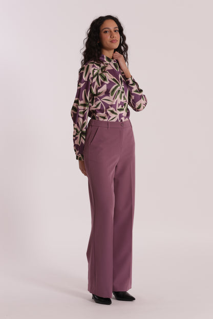 PANTALONE PALAZZO CON ELASTICO DIETRO IN TESSUTO TECNICO