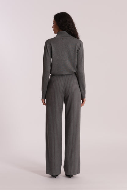 PANTALONE PALAZZO IN TESSUTO GESSATO