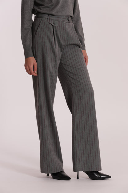 PANTALONE PALAZZO IN TESSUTO GESSATO