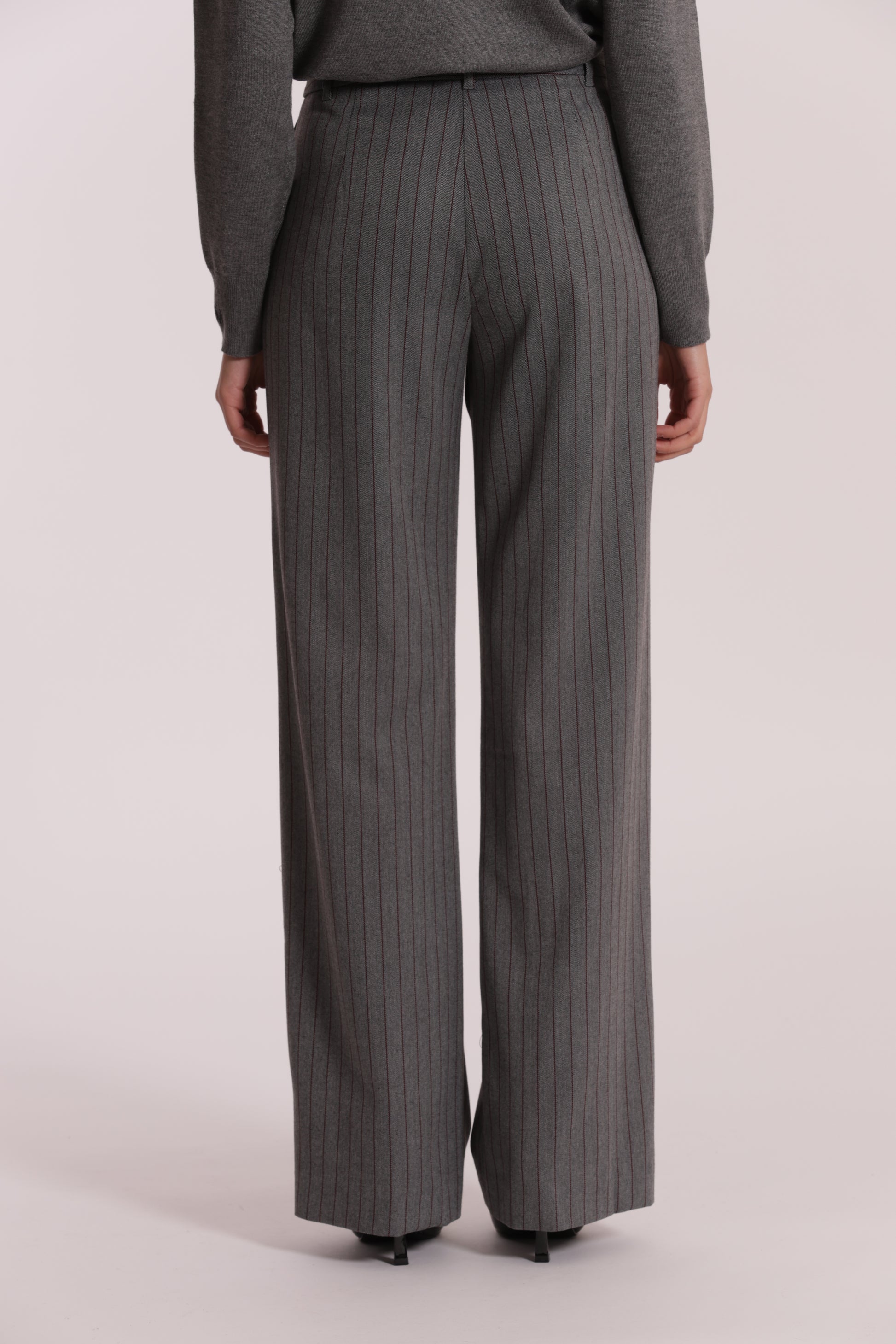 PANTALONE PALAZZO IN TESSUTO GESSATO
