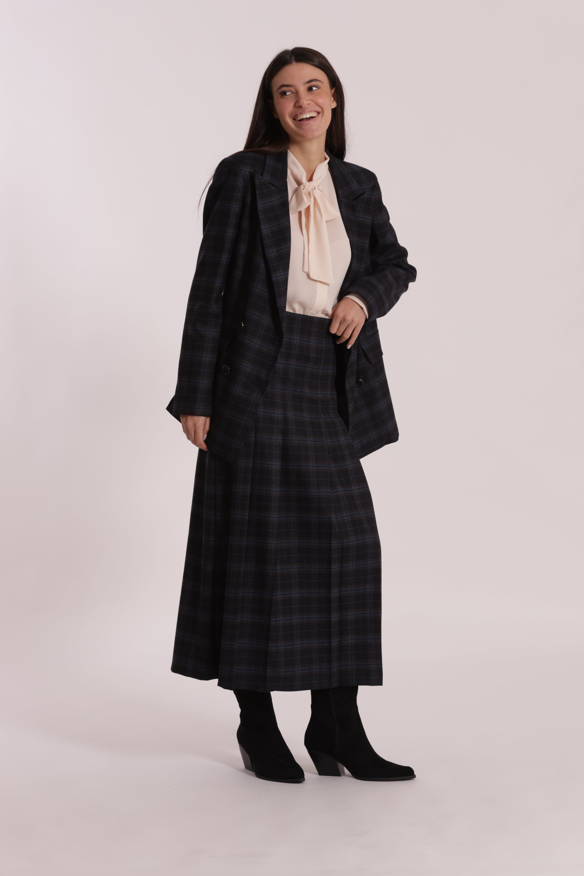 GONNA LONGUETTE TESSUTO CHECK