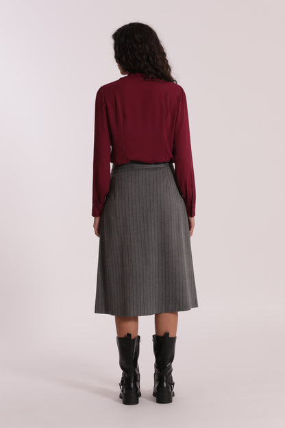 GONNA LONGUETTE IN TESSUTO GESSATO