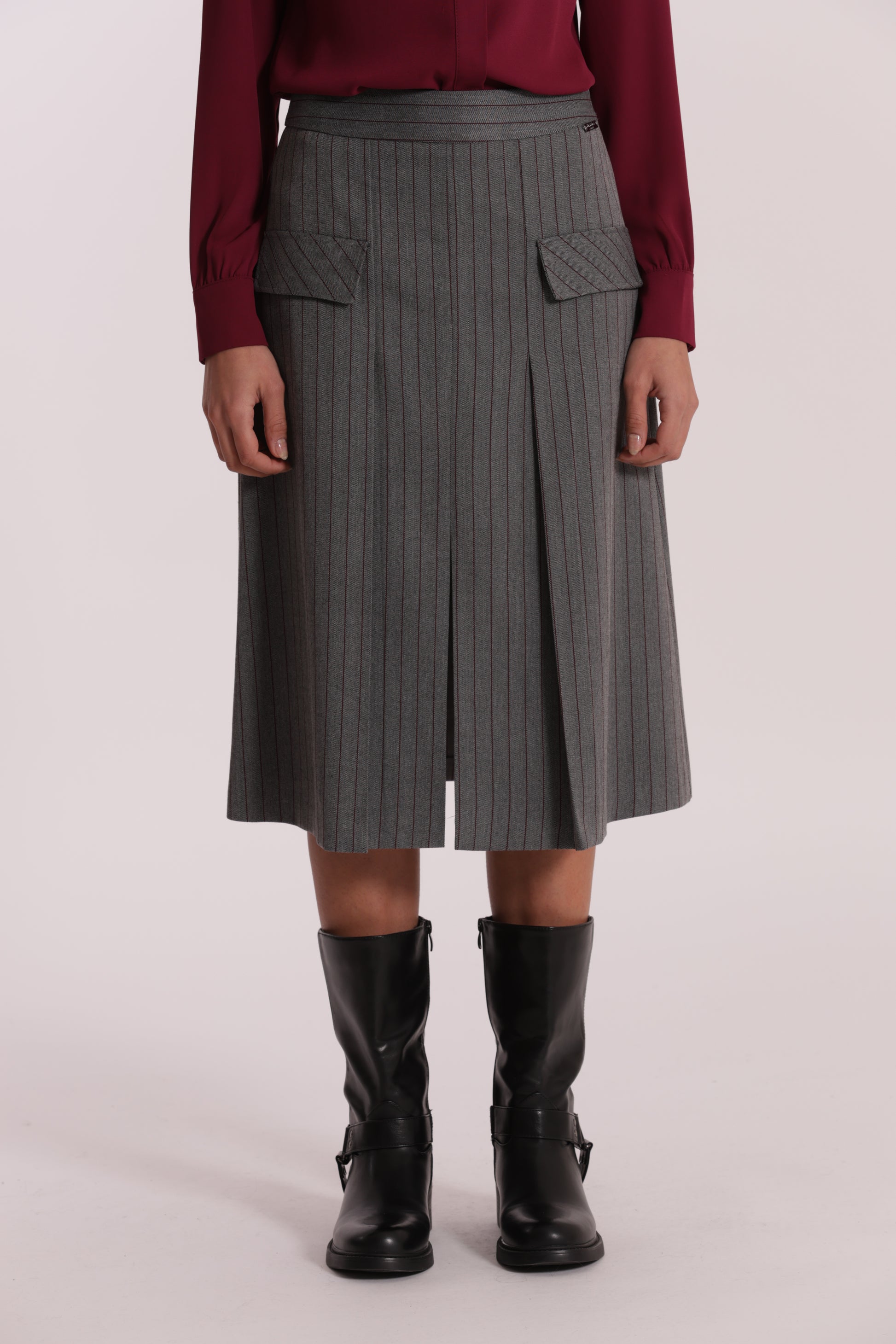 GONNA LONGUETTE IN TESSUTO GESSATO