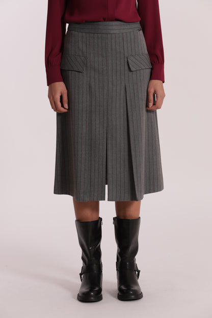 GONNA LONGUETTE IN TESSUTO GESSATO