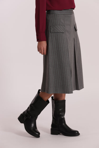 GONNA LONGUETTE IN TESSUTO GESSATO