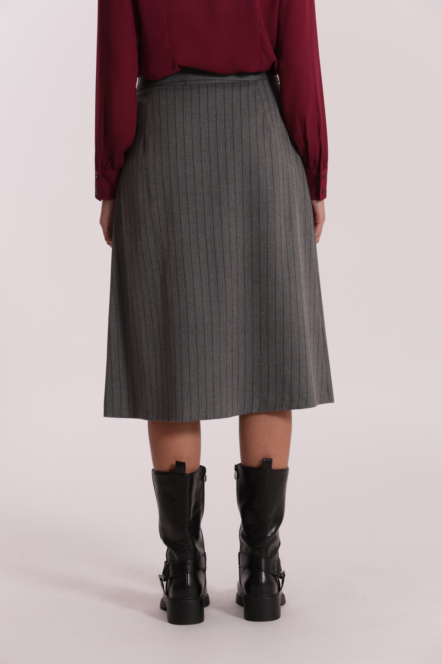 GONNA LONGUETTE IN TESSUTO GESSATO