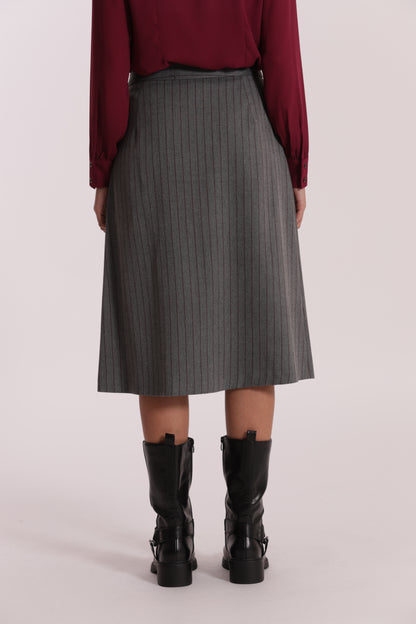 GONNA LONGUETTE IN TESSUTO GESSATO