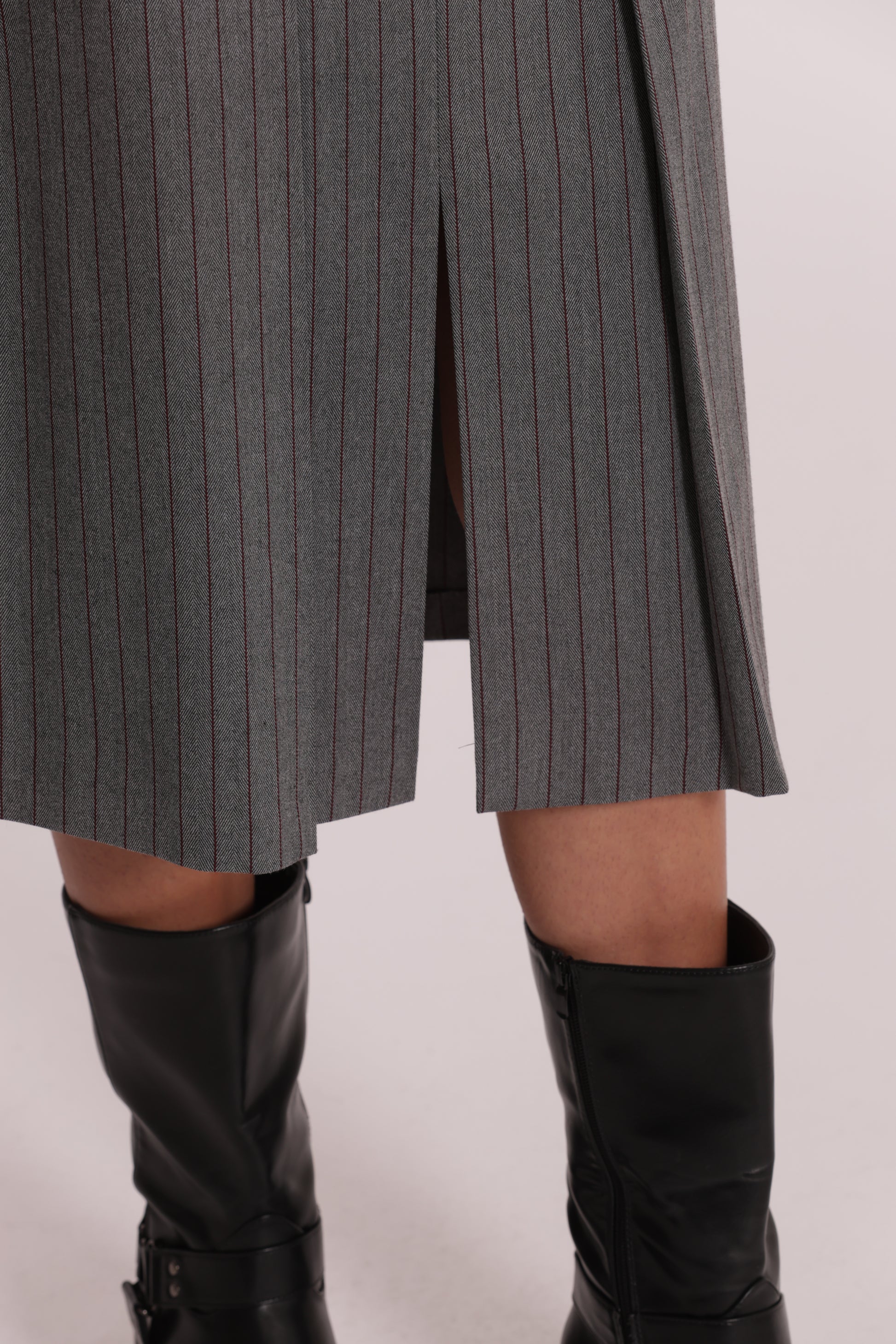 GONNA LONGUETTE IN TESSUTO GESSATO