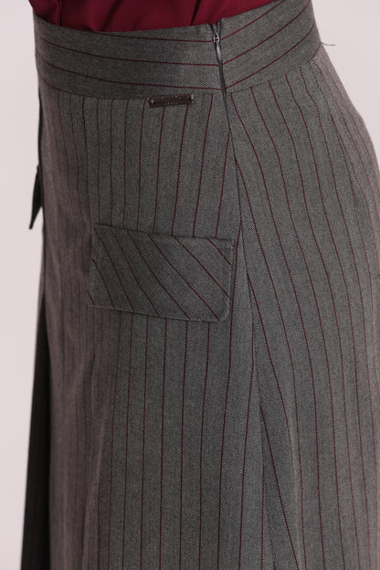 GONNA LONGUETTE IN TESSUTO GESSATO