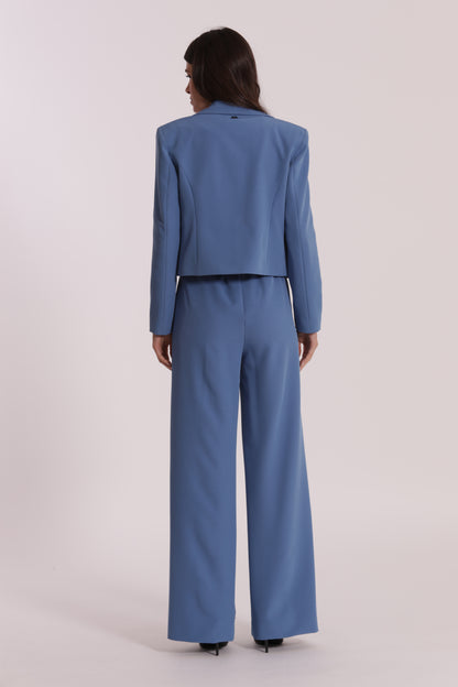 GIACCA CROPPED SENZA BOTTONI IN TESSUTO TECNICO