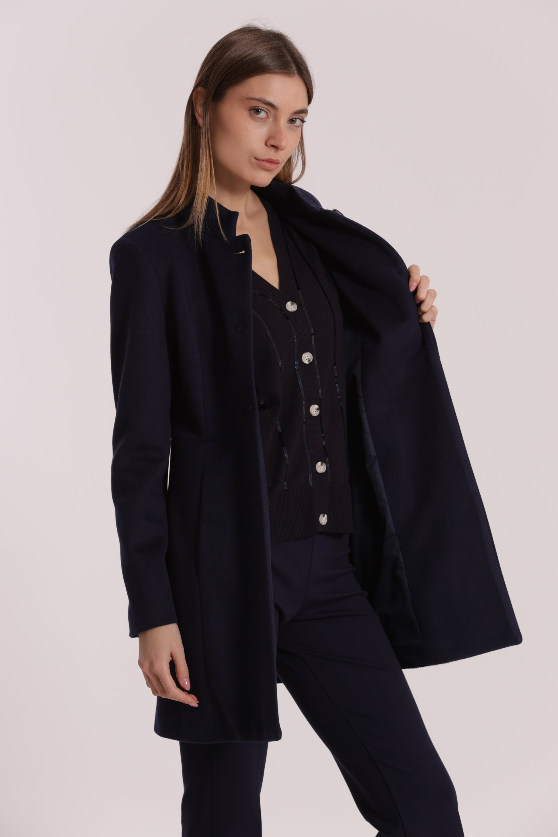 CAPPOTTO BARONETTO CON COLLO ALLA COREANA