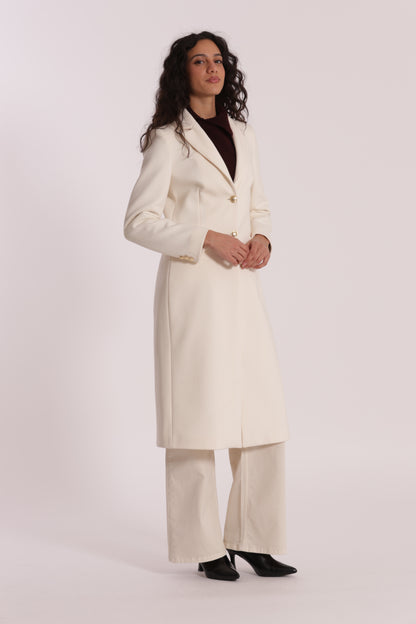 CAPPOTTO LUNGO TESSUTO DIAGONALE