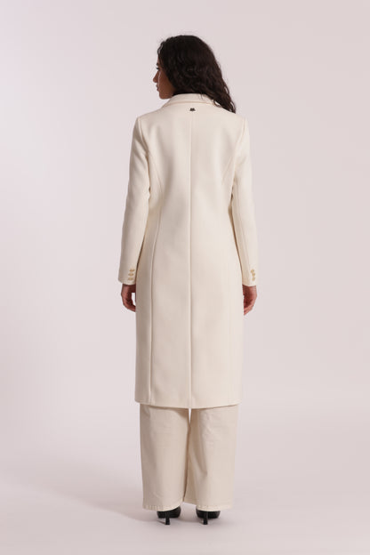 CAPPOTTO LUNGO TESSUTO DIAGONALE