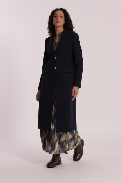 CAPPOTTO LUNGO TESSUTO DIAGONALE