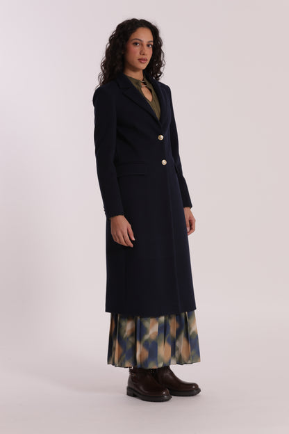 CAPPOTTO LUNGO TESSUTO DIAGONALE