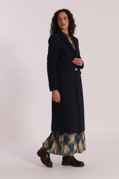 CAPPOTTO LUNGO TESSUTO DIAGONALE