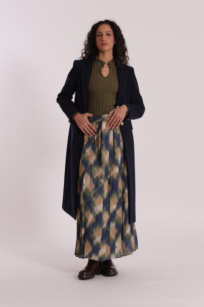 CAPPOTTO LUNGO TESSUTO DIAGONALE