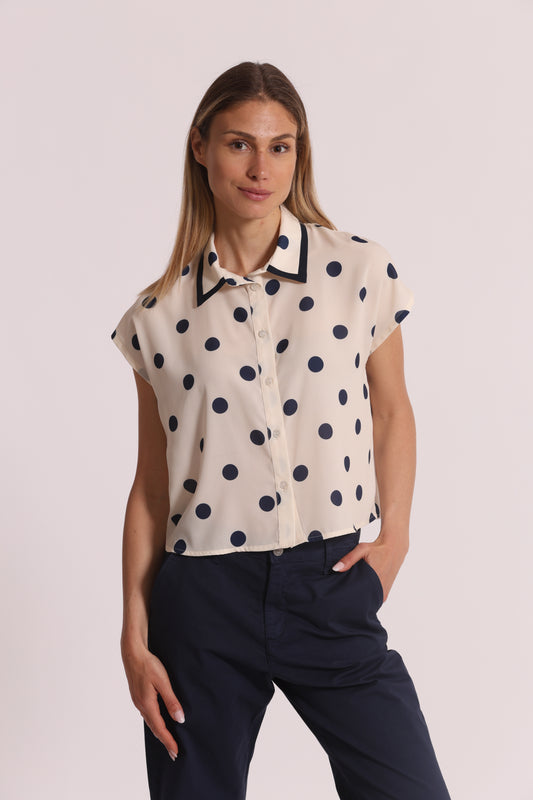 CAMICIA A MANICHE CORTE FANTASIA POIS