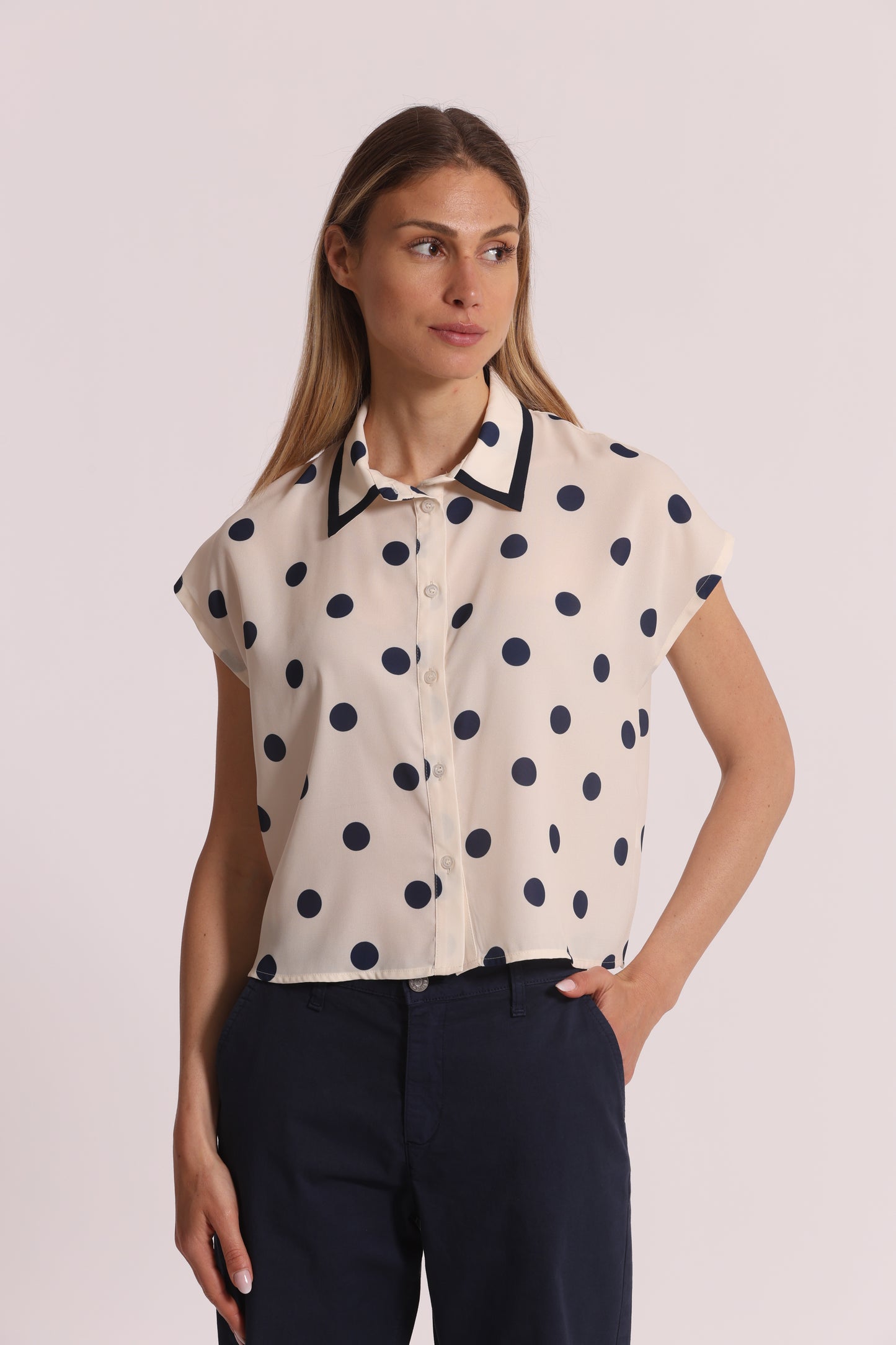 CAMICIA A MANICHE CORTE FANTASIA POIS