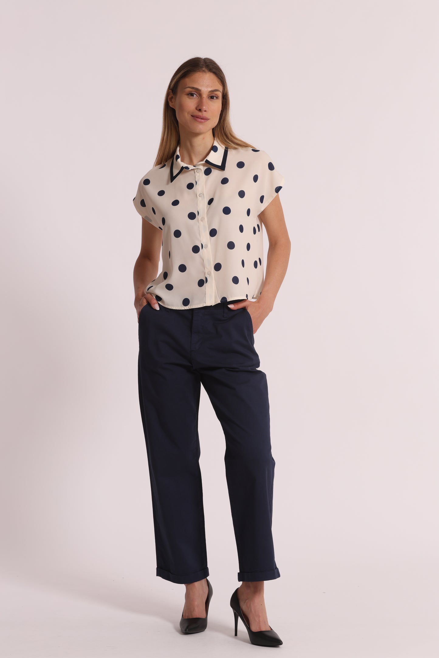 CAMICIA A MANICHE CORTE FANTASIA POIS