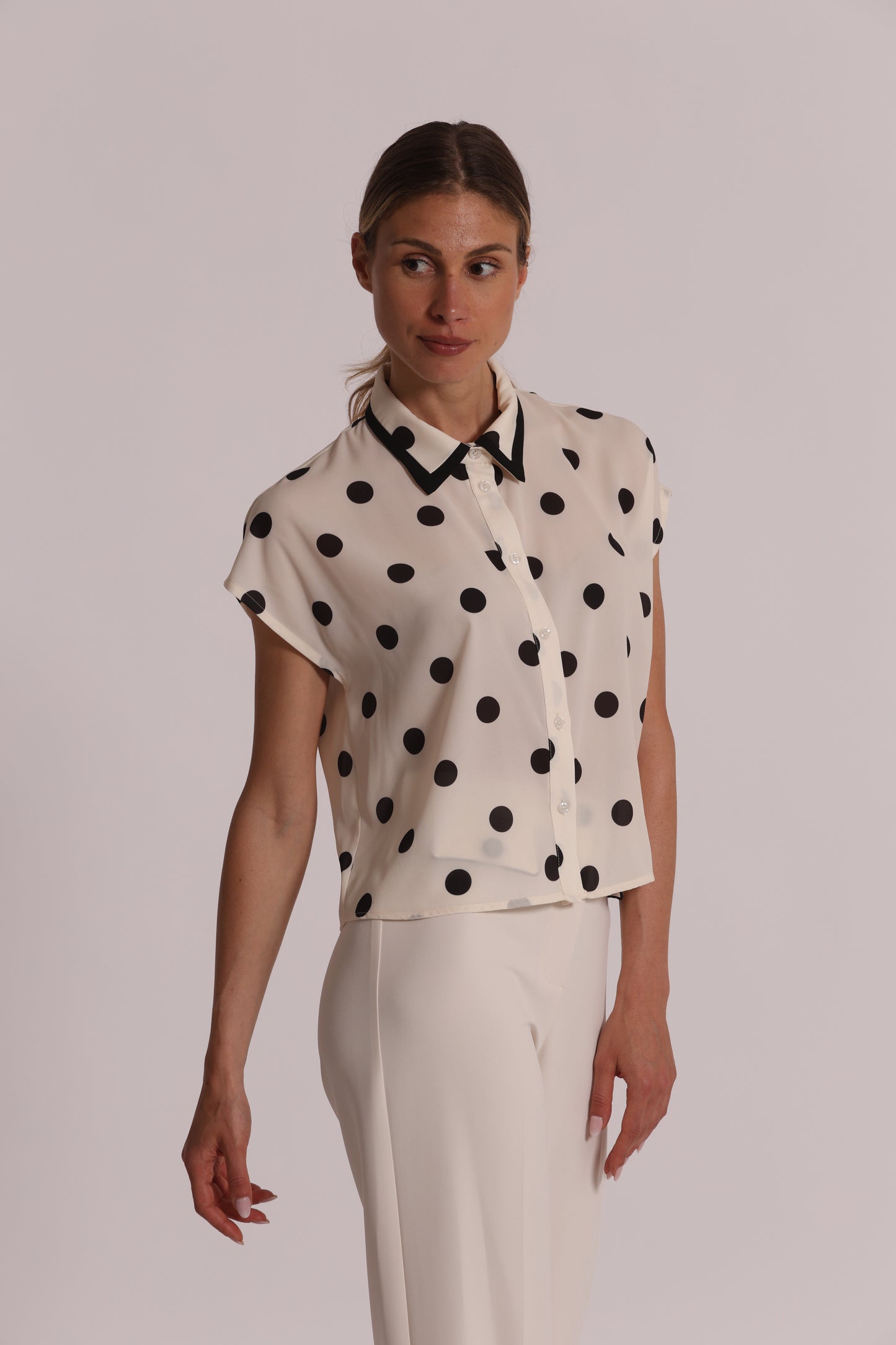 CAMICIA A MANICHE CORTE FANTASIA POIS