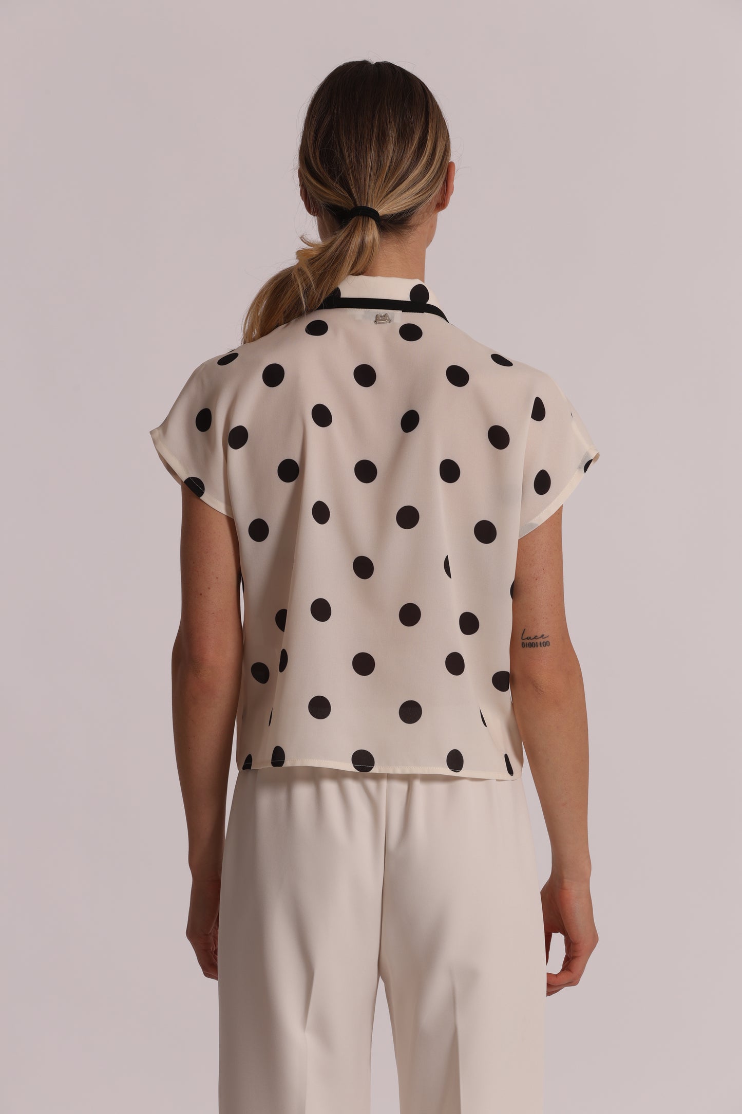 CAMICIA A MANICHE CORTE FANTASIA POIS