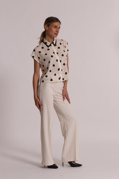 CAMICIA A MANICHE CORTE FANTASIA POIS