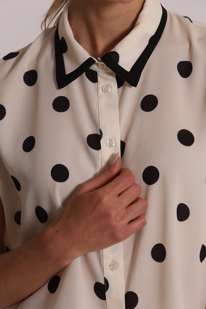 CAMICIA A MANICHE CORTE FANTASIA POIS