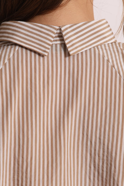 BLUSA CON MANICHE A PALLONCINO A RIGHE