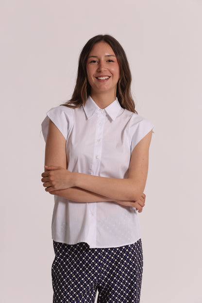 CAMICIA IN COTONE CON MANICA ALETTA