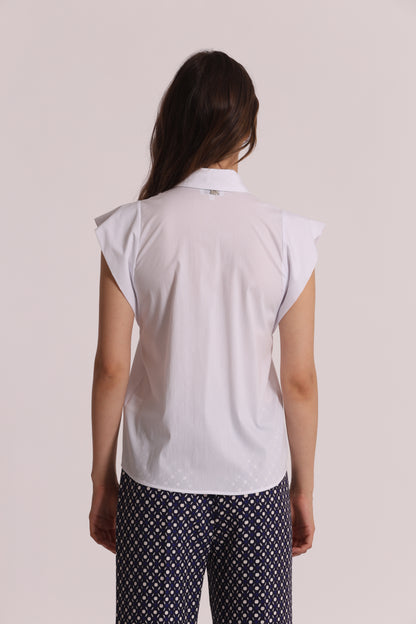 CAMICIA IN COTONE CON MANICA ALETTA