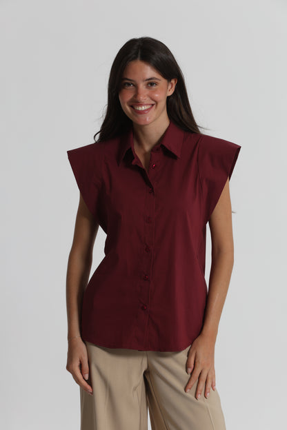 CAMICIA IN COTONE CON MANICA ALETTA