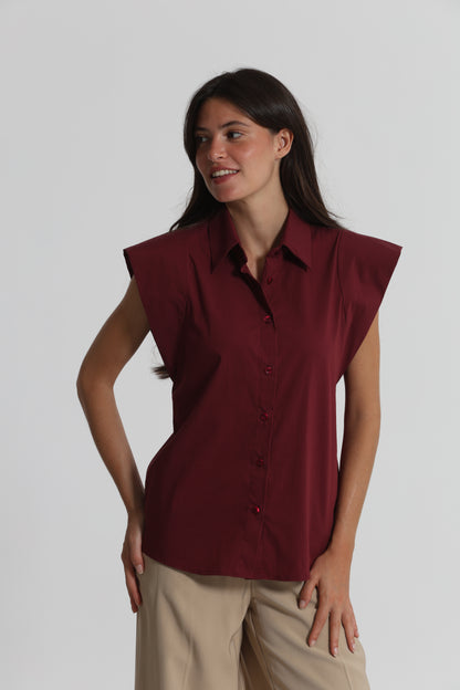 CAMICIA IN COTONE CON MANICA ALETTA