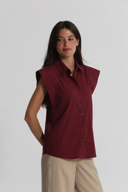 CAMICIA IN COTONE CON MANICA ALETTA