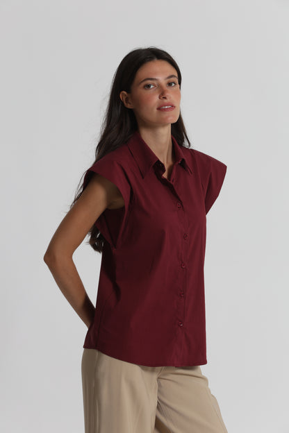 CAMICIA IN COTONE CON MANICA ALETTA