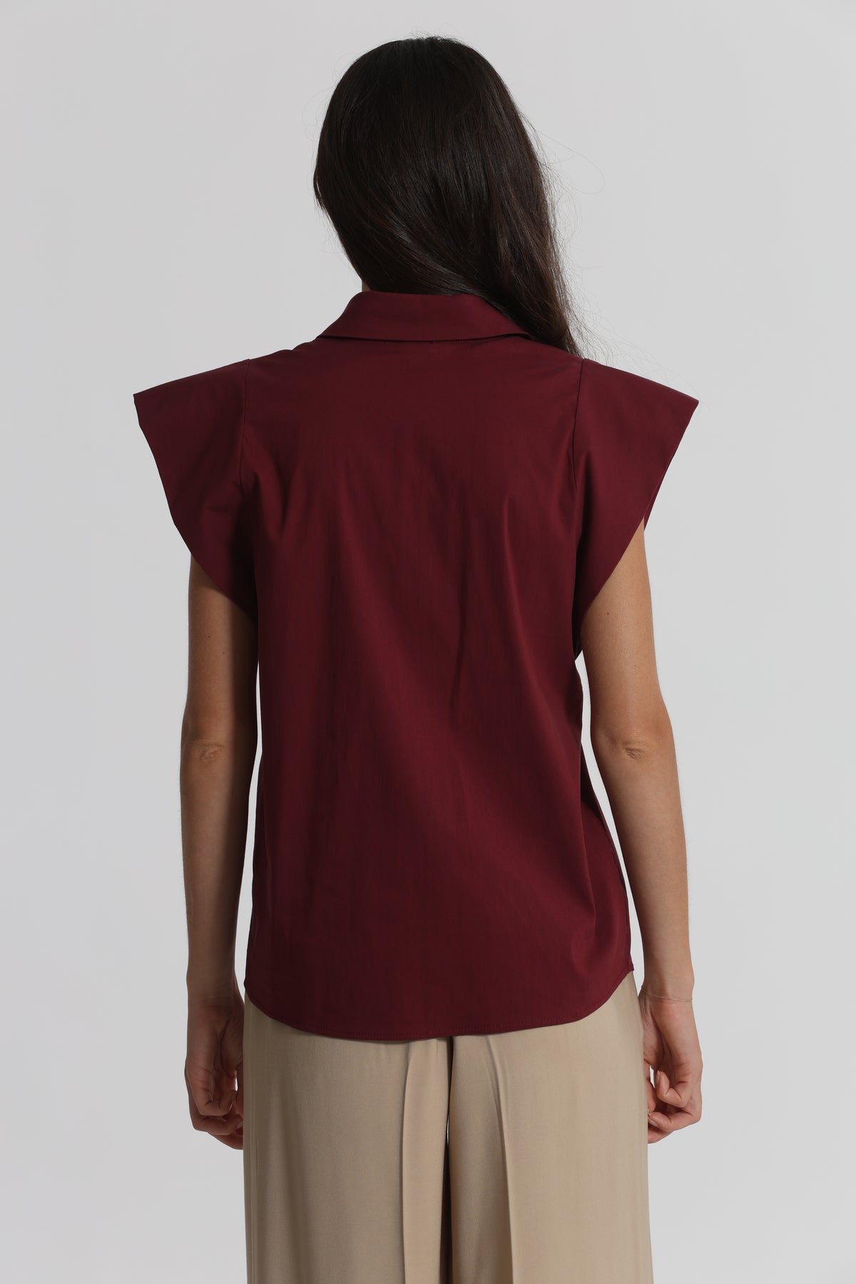 CAMICIA IN COTONE CON MANICA ALETTA
