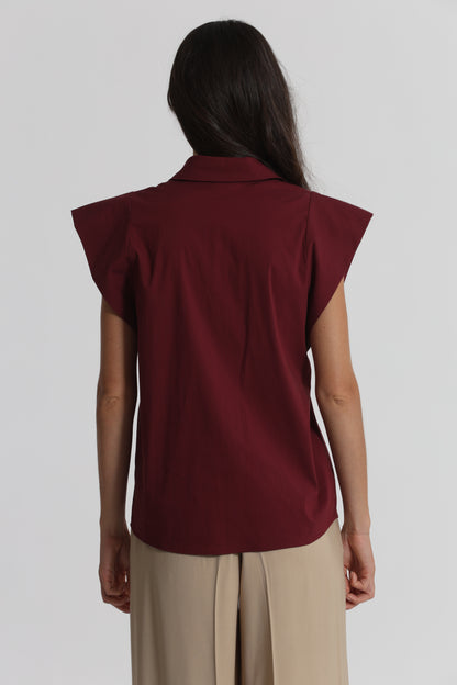 CAMICIA IN COTONE CON MANICA ALETTA