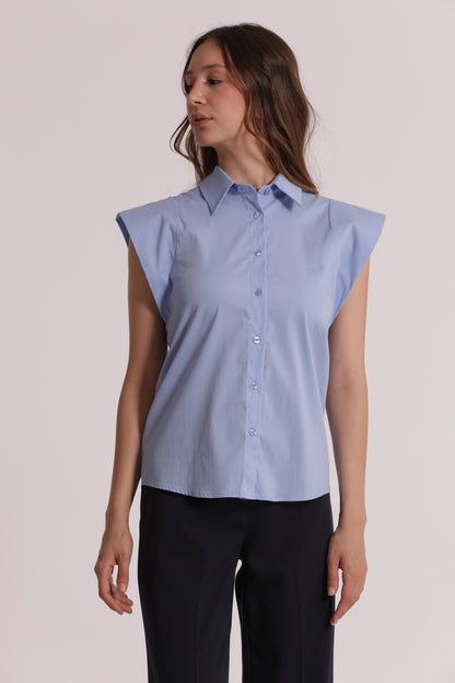 CAMICIA IN COTONE CON MANICA ALETTA