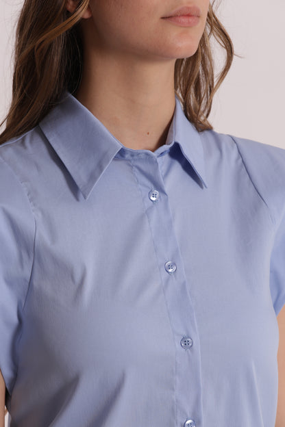 CAMICIA IN COTONE CON MANICA ALETTA