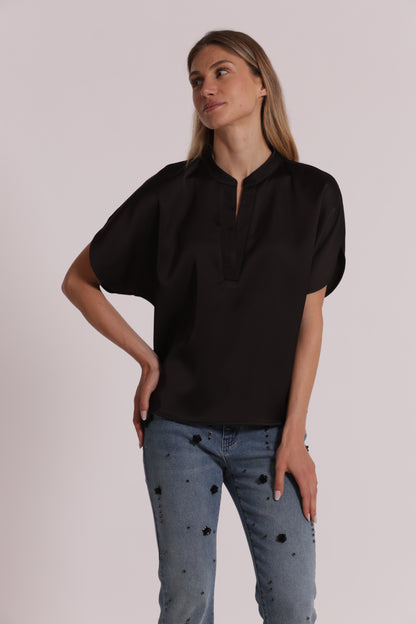 BLUSA MEZZE MANICHE A TULIPANO