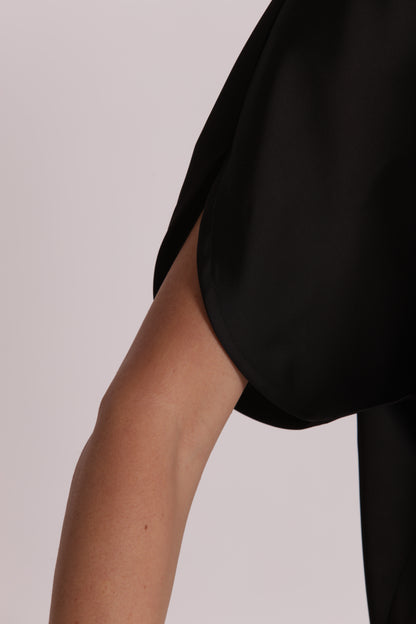 BLUSA MEZZE MANICHE A TULIPANO