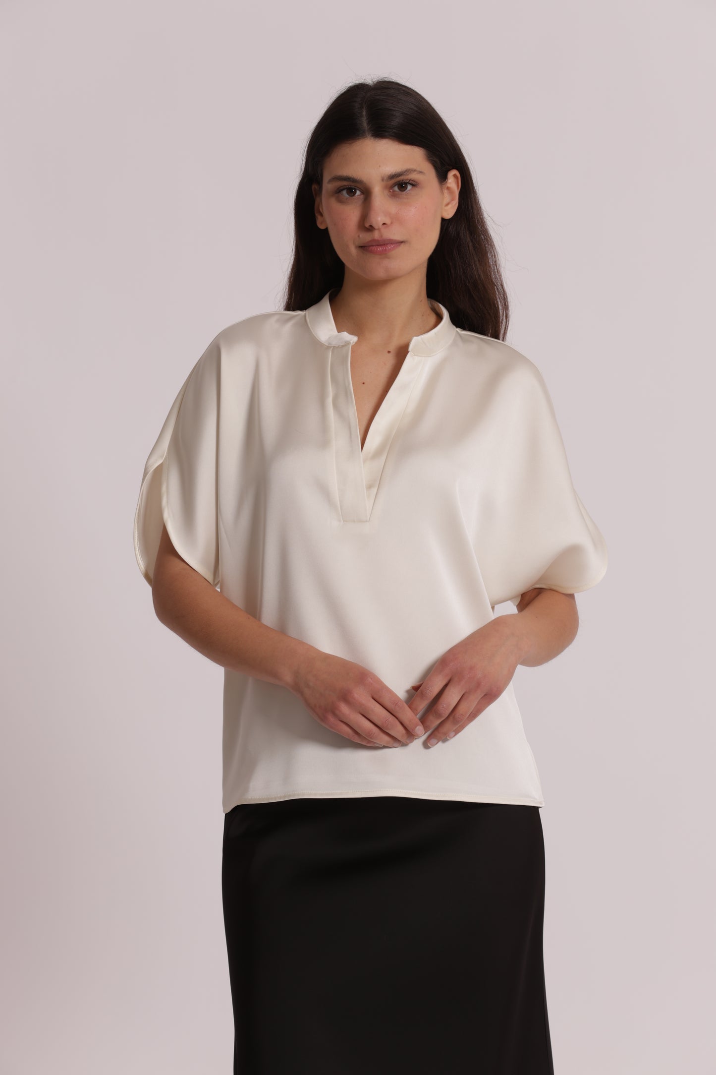 BLUSA MEZZE MANICHE A TULIPANO