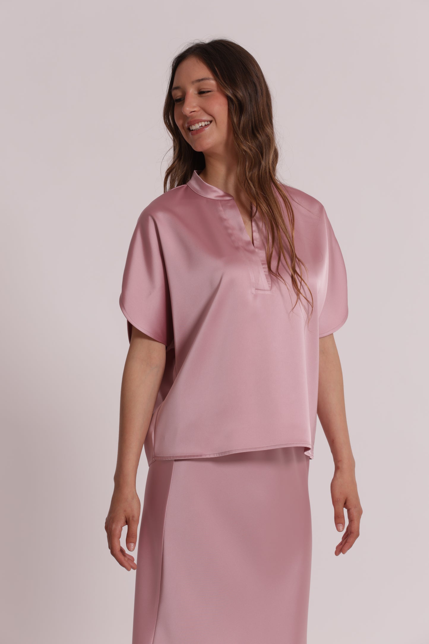 BLUSA MEZZE MANICHE A TULIPANO